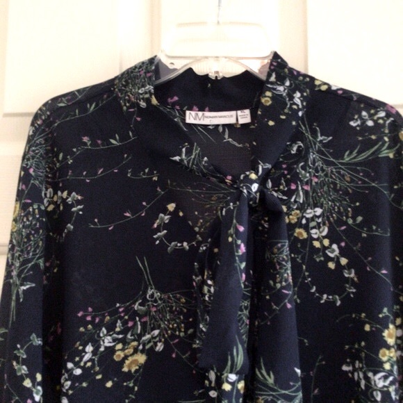 Neiman Marcus Floral Long Sleeve Layer Blouse XL - Picture 2 of 4